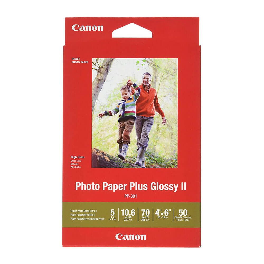 Papier photo Canon PP-301 Plus glacé II, 4 x 6, 265 gsm