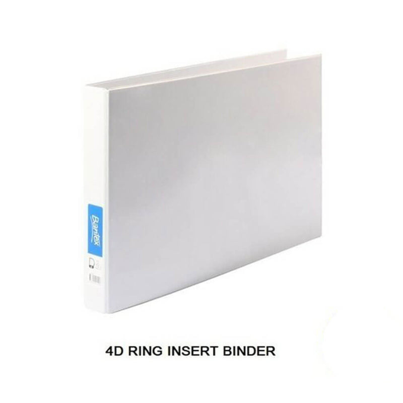 Bantex Landscape Insert Binder White 25mm A3