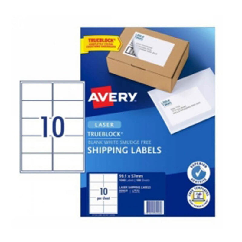 Avery Shipping Label White 100pk