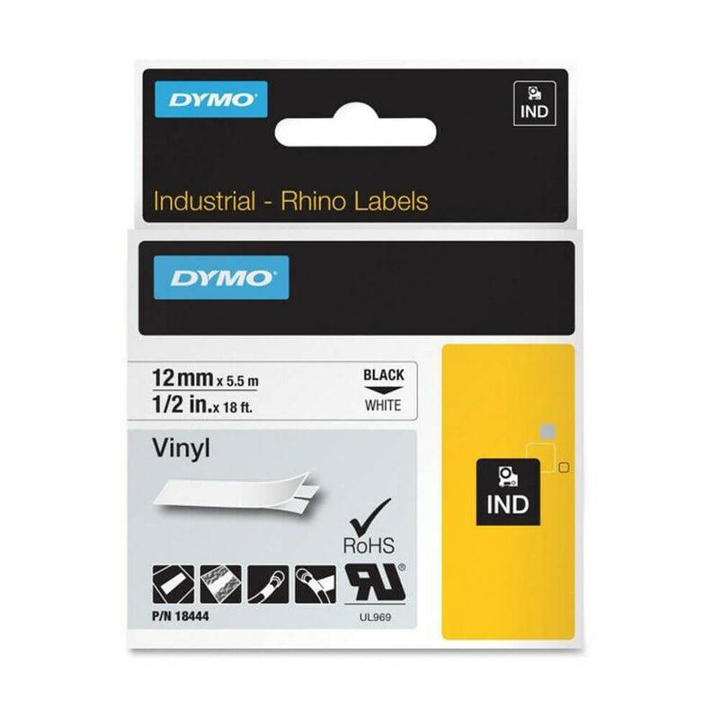 Dymo Tape Label White (12mmx5.5m)