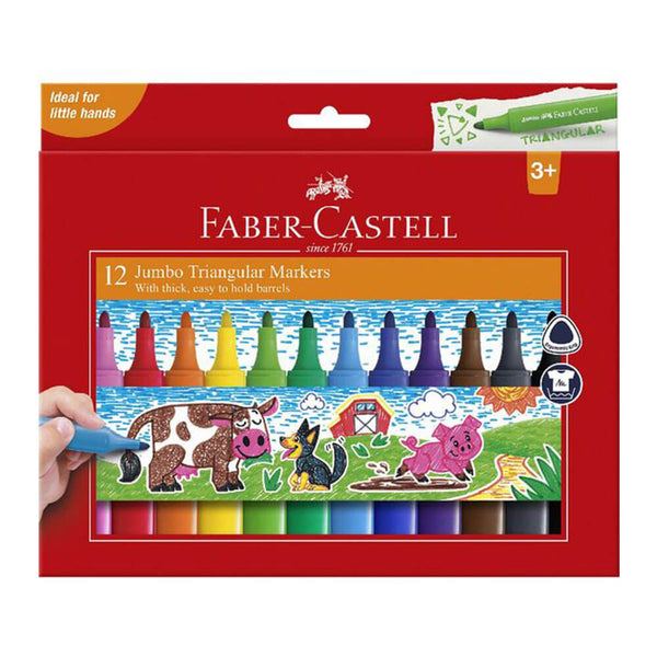 Faber-Castell Jumbo Triangular Markers (12pk)