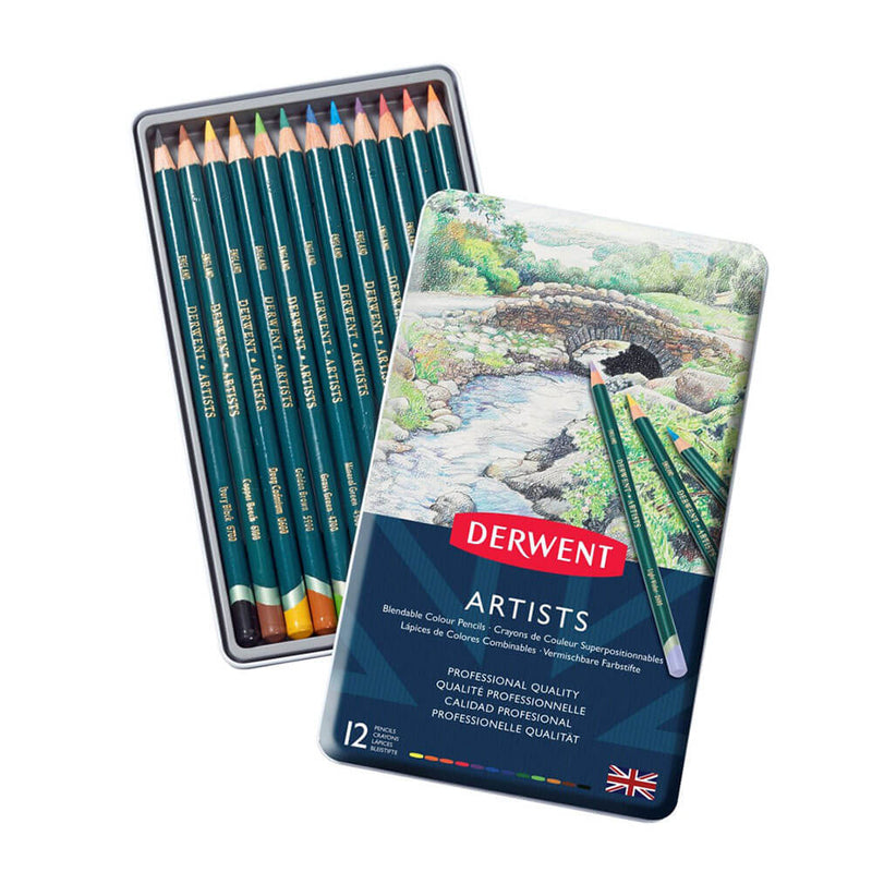 Derwent Artists Coloured Pencil Tin Can