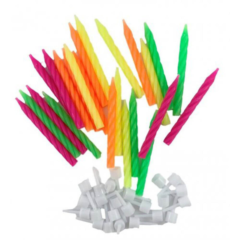 Alpen Birthday Candles with Holders (24pk)