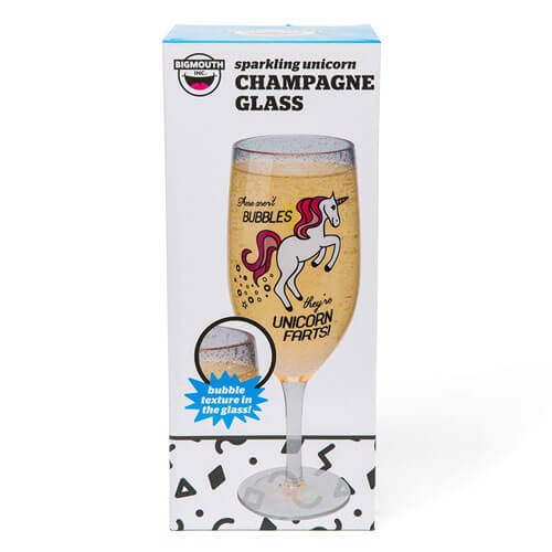 BigMouth Unicorn Farts Champagne Glass